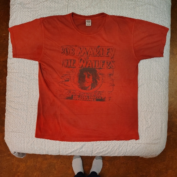 Vintage 90s Desert Wash Brand Bob Marley And The Wailers Shirt Size Large - Picture 1 of 5